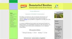 Desktop Screenshot of demeterhof.ch