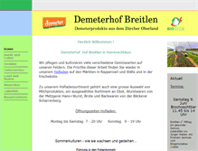 Tablet Screenshot of demeterhof.ch